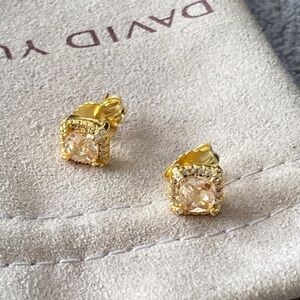 🥰D. Yurman Pavé Bezel Stud Earrings